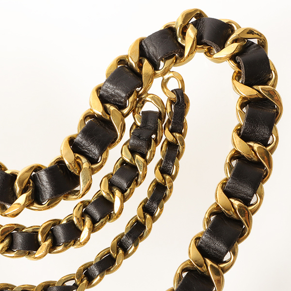 CHANEL 1994 Made Cc Mark Coin Charm Chain Belt Black - Picture 11 of 14